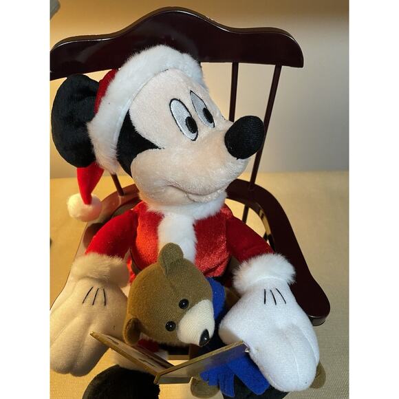 Disney Animated Rockin Santa Mickey Mouse Reads Twas the Night Before Christmas - Picture 6 of 9